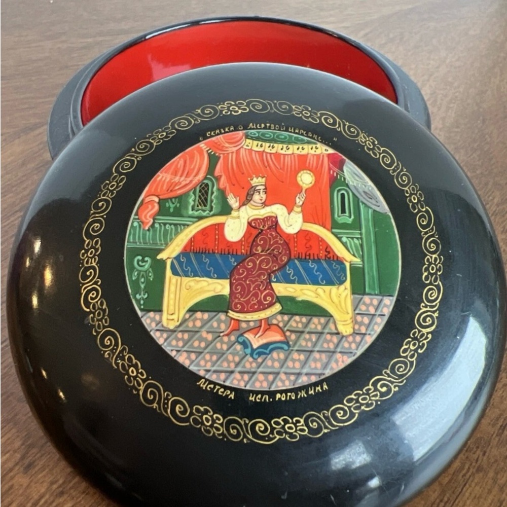 Handcrafted Black and Red Decorative Box